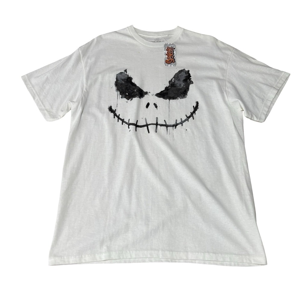 NWT Disney Nightmare Before Christmas Jack Skellington Face T Shirt LG‎ 21 x 30